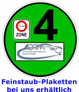 Feinstaubplaketten in Bergisch Gladbach Bensberg