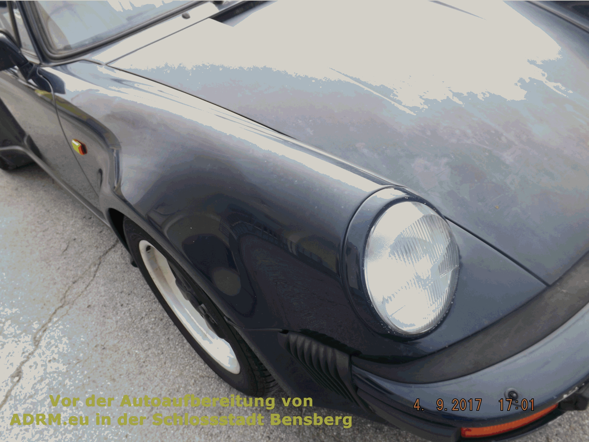 Professionelle Autoaufbereitung eines Porsche durch ADRM.eu