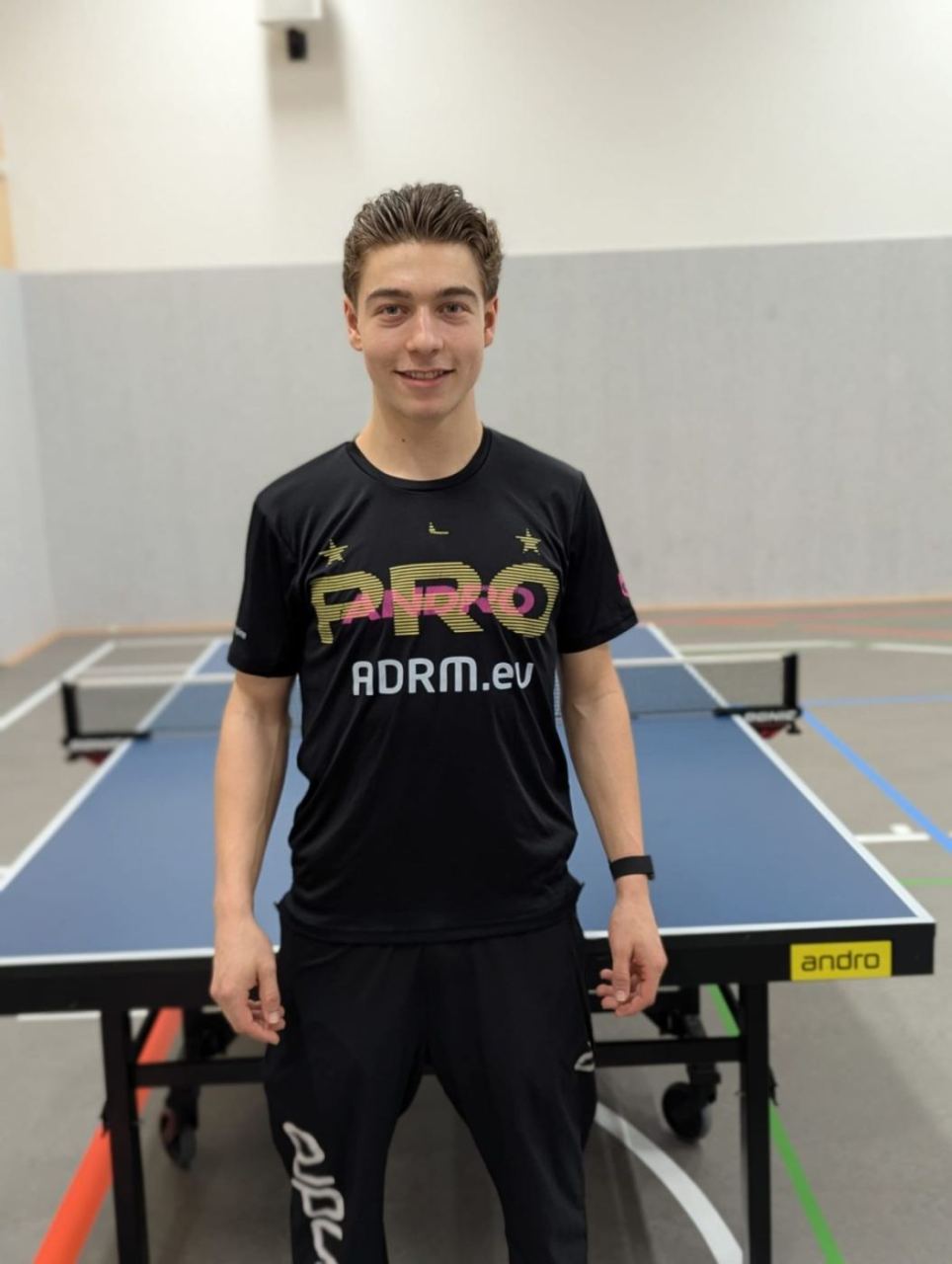Jamal Oudriss als erfolgreicher Tischtennisspieler im ADRM Sponsoring